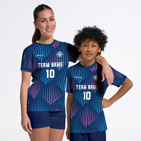 Flight Jersey Faded - Navy & Pink