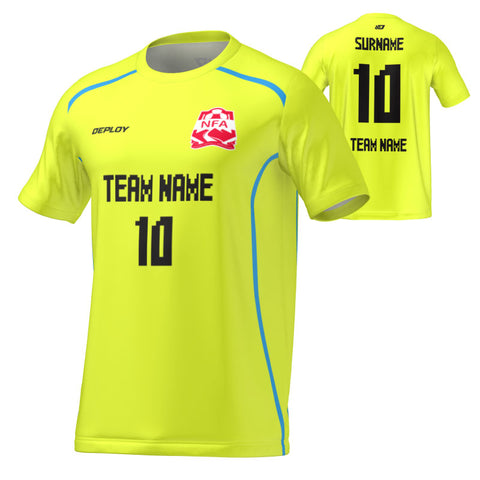Nepean FA - Flight Jersey Lines- Neon Yellow