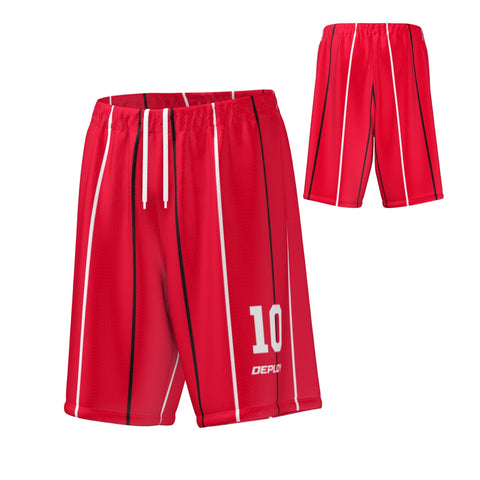 Basketball Shorts Lines - Red