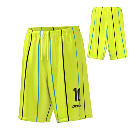 Basketball Shorts Lines - Neon Yellow