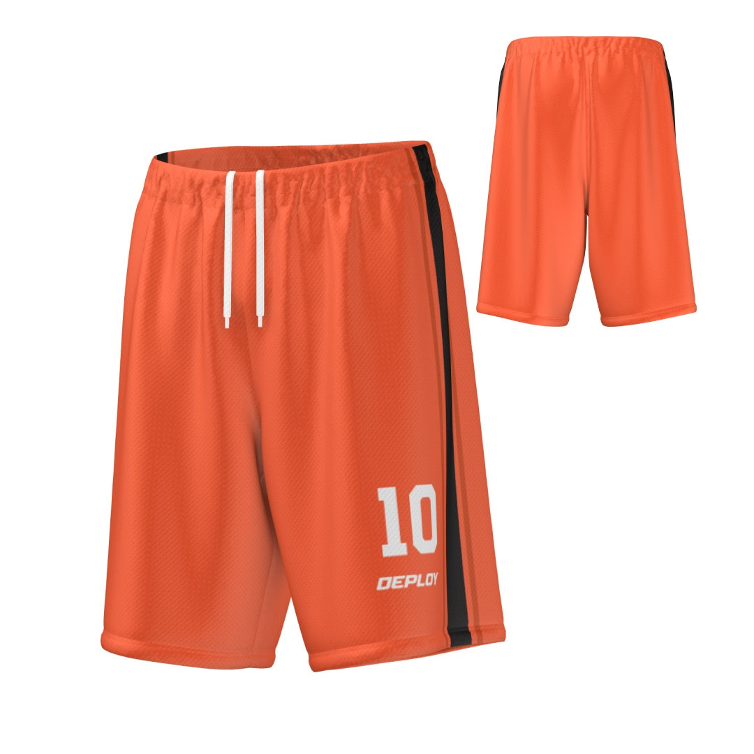 Basketball Shorts Stripes - Orange
