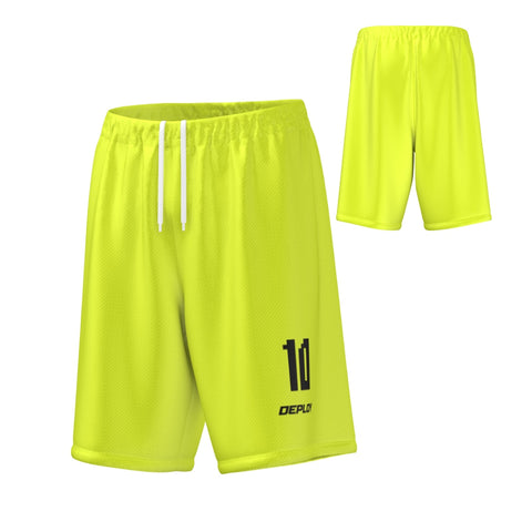 Basketball Shorts Plain - Neon Yellow