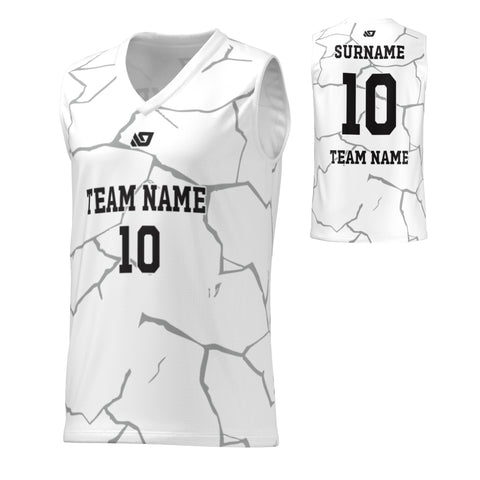 Basketball Jersey Cracks - White