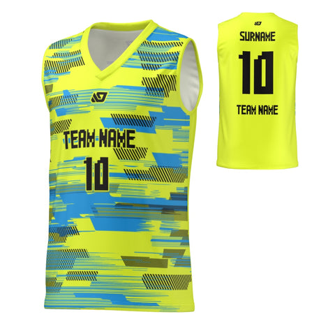 Basketball Jersey Glitch - Neon Yellow