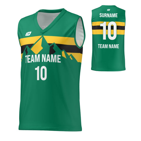 Basketball Jersey Mountains - Green