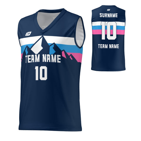Basketball Jersey Mountains - Navy