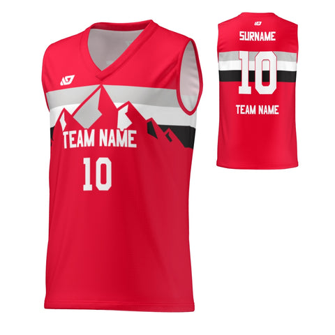 Basketball Jersey Mountains - Red