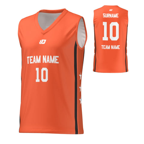 Basketball Jersey Stars - Orange