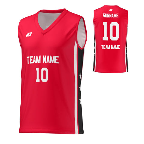 Basketball Jersey Stars - Red