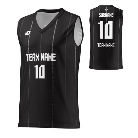 Basketball Jersey Stitch - Black