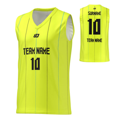 Basketball Jersey Stitch - Neon Yellow
