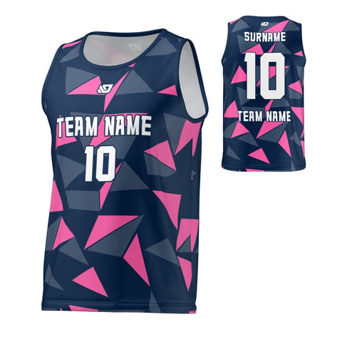Flight Singlet Fragments - Navy & Pink
