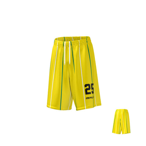 Basketball Shorts Lines - Yellow
