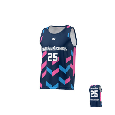 Flight Singlet Arrows - Navy & Pink