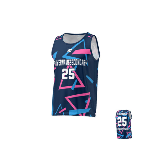 Flight Singlet Triangle - Navy & Pink