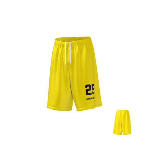 Basketball Shorts Plain - Yellow