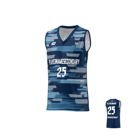 Basketball Jersey Glitch - Navy