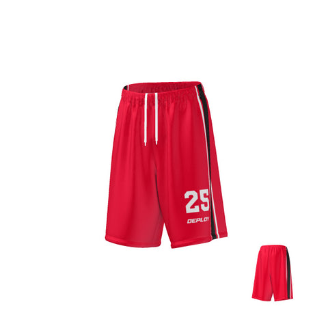 Basketball Shorts Stripes - Red