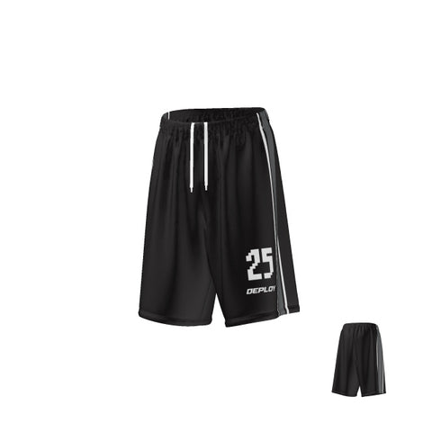 Basketball Shorts Stripes - Black