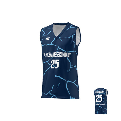 Basketball Jersey Cracks - Navy