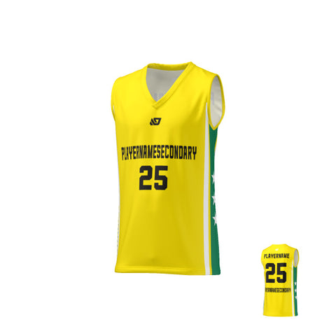 Basketball Jersey Stars - Yellow