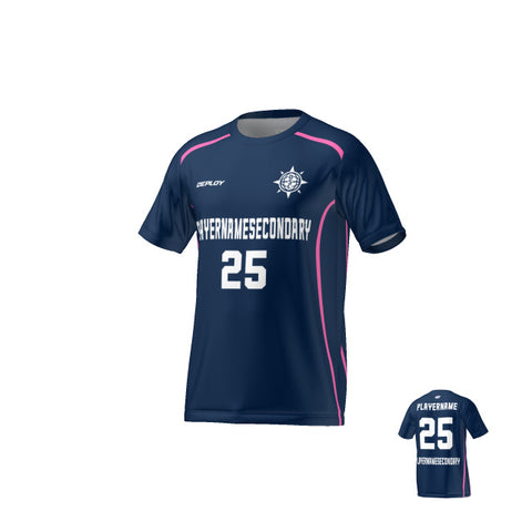 Flight Jersey Lines - Navy & Pink