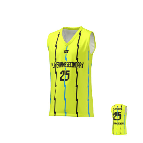 Basketball Jersey Lighting Strips - Neon Yellow