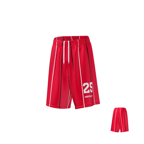 Basketball Shorts Lines - Red