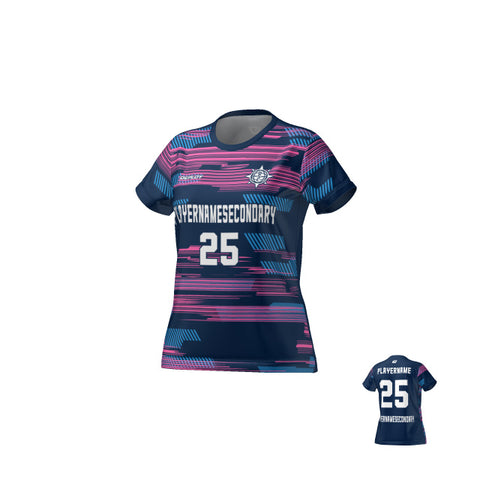 Flight Jersey Womens Glitch - Navy & Pink