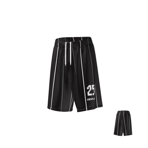 Basketball Shorts Lines - Black