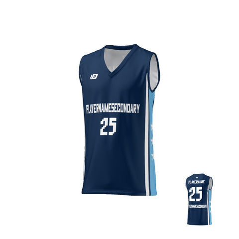 Basketball Jersey Stars - Navy
