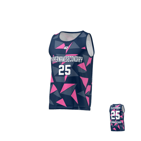 Flight Singlet Fragments - Navy & Pink