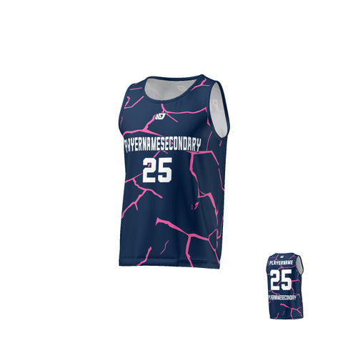 Flight Singlet Cracks - Navy & Pink