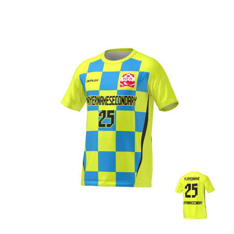 Nepean FA - Flight Jersey Checkers - Neon Yellow