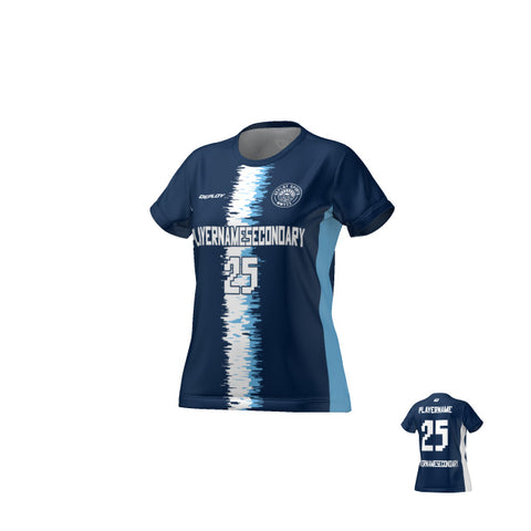 Flight Jersey Womens Static Stripe - Navy